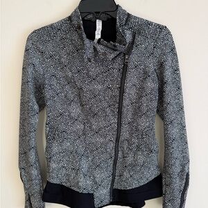 Lululemon Athletica Black and White Patterned Blazer